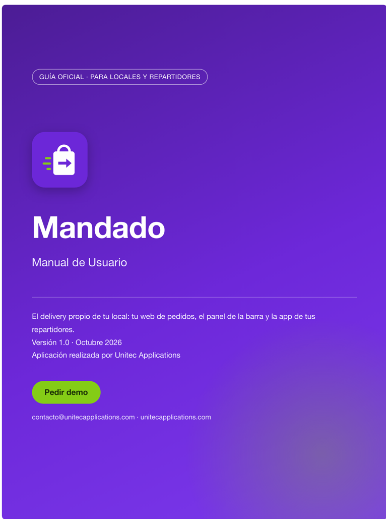 Portada del manual de Mandado