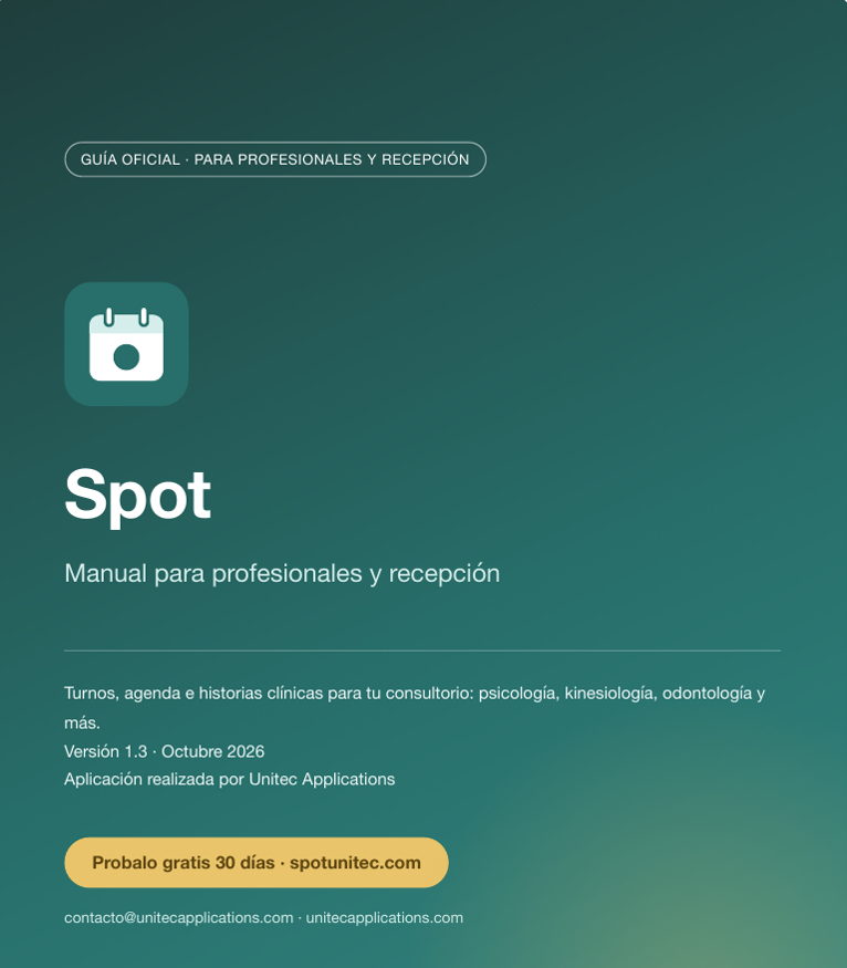 Portada del manual de Spot